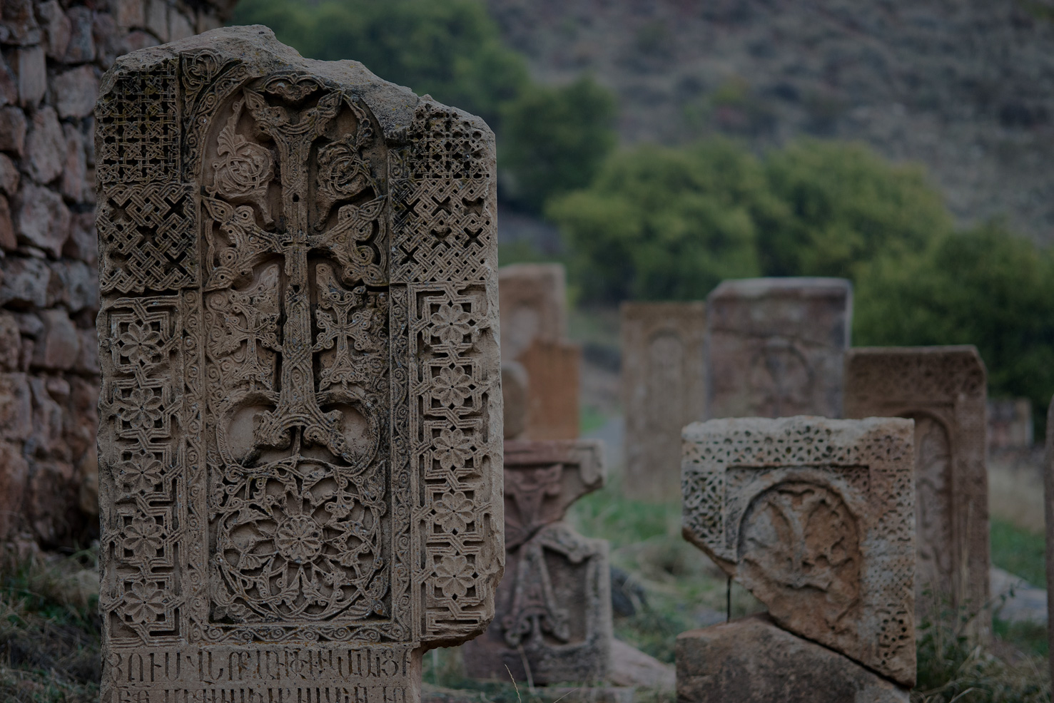 Khachkars at Noratus cemetery